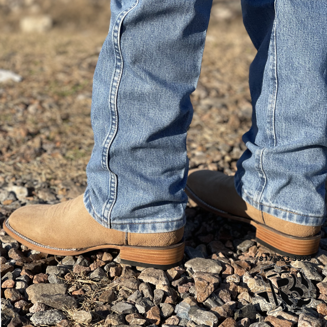 “ Edwardo “ | CAMELL ROUGH OUT BOOTS SQUARE TOE