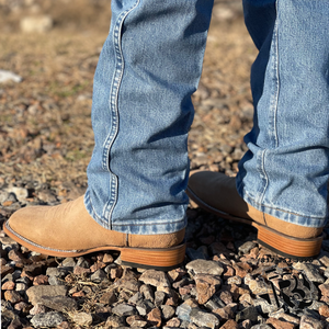 “ Edwardo “ | CAMELL ROUGH OUT BOOTS SQUARE TOE