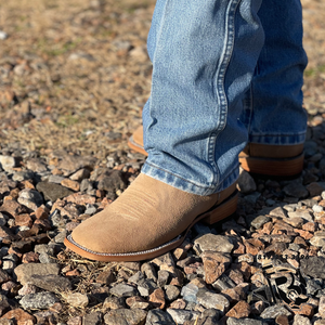 “ Edwardo “ | CAMELL ROUGH OUT BOOTS SQUARE TOE