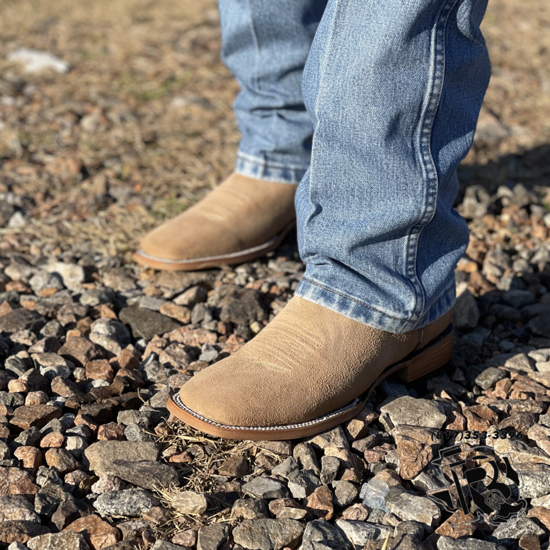 “ Edwardo “ | CAMELL ROUGH OUT BOOTS SQUARE TOE
