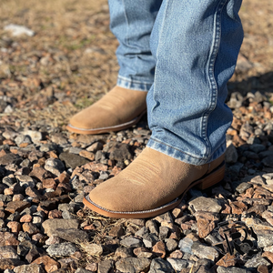 “ Edwardo “ | CAMELL ROUGH OUT BOOTS SQUARE TOE