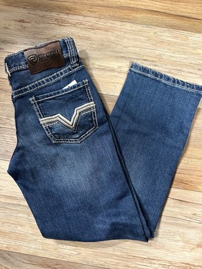 BOYS ROPE STICH & LEATHER DARK VINTAGE JEANS ROCK & ROLL | RRBD1RR0LM