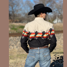 Load image into Gallery viewer, Panhandle Men&#39;s Bucking Bronco Western Black Shirt | SMN2S02644