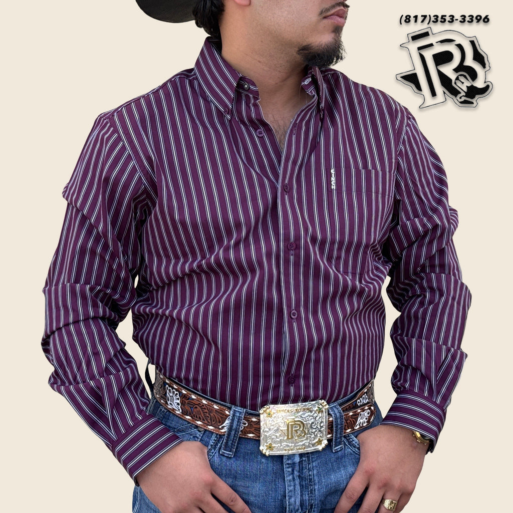 CINCH MEN’S MODERN PURPLE LONG SLEEVE SHIRT |MTW1347131