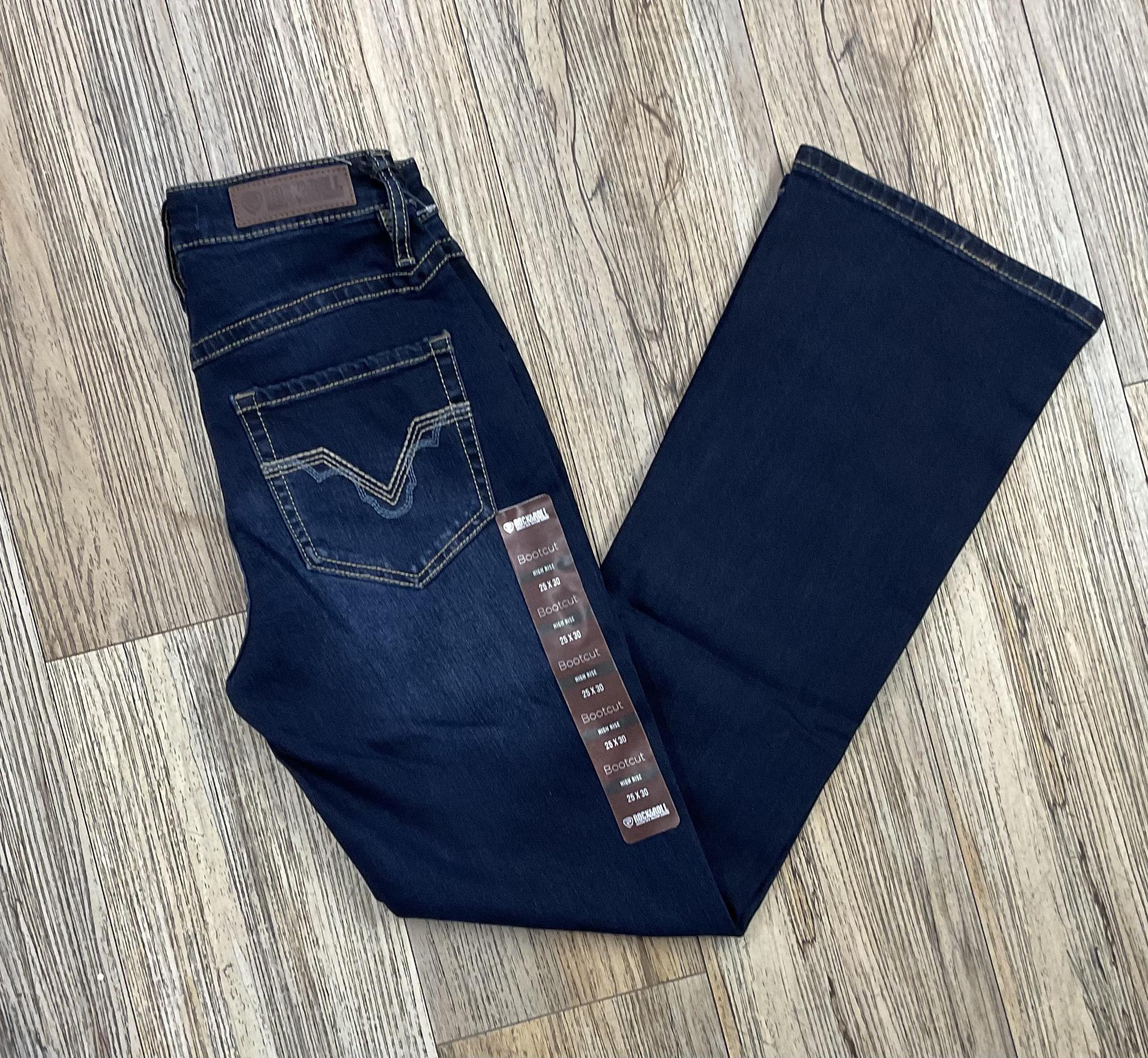 ROCK & ROLL WOMENS HIGH RISE BOOTCUT  DARK WASH | BW4HD05319