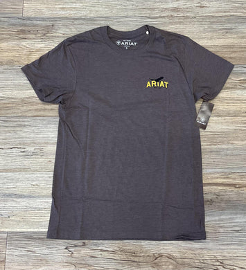 Mens ariat bison sketch shield t-shirt | 10051750