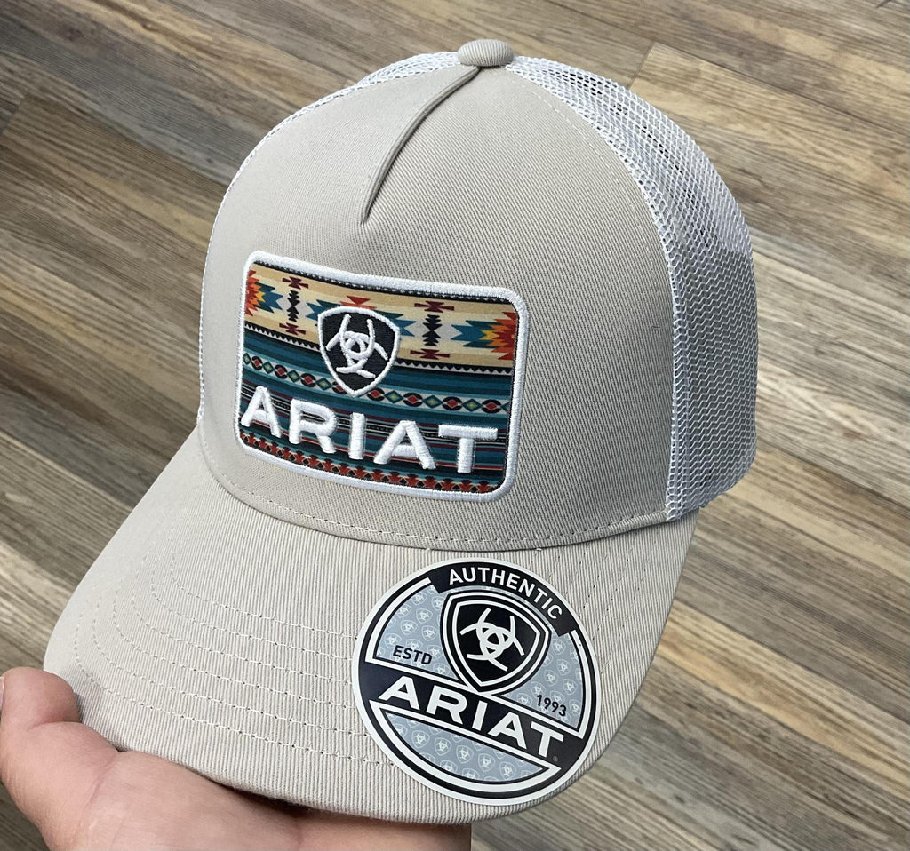 ARIAT RECTANGLE SOUTHWESTERN BEIGE  CAP | A300085831