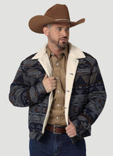 Load image into Gallery viewer, WRANGLER JACQUARD SHERPA LINED BLUE - MENS JACKET - | 112335736