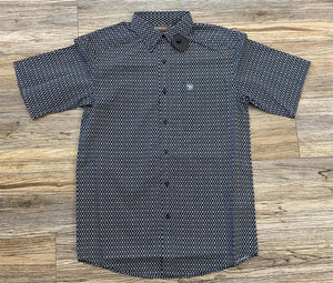 MEN’S ARIAT CLARK SHORT SLEEVE NAVY SHIRT |10054817