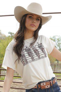 CINCH WOMEN’S CROP CREAM TEE | CTK7443003