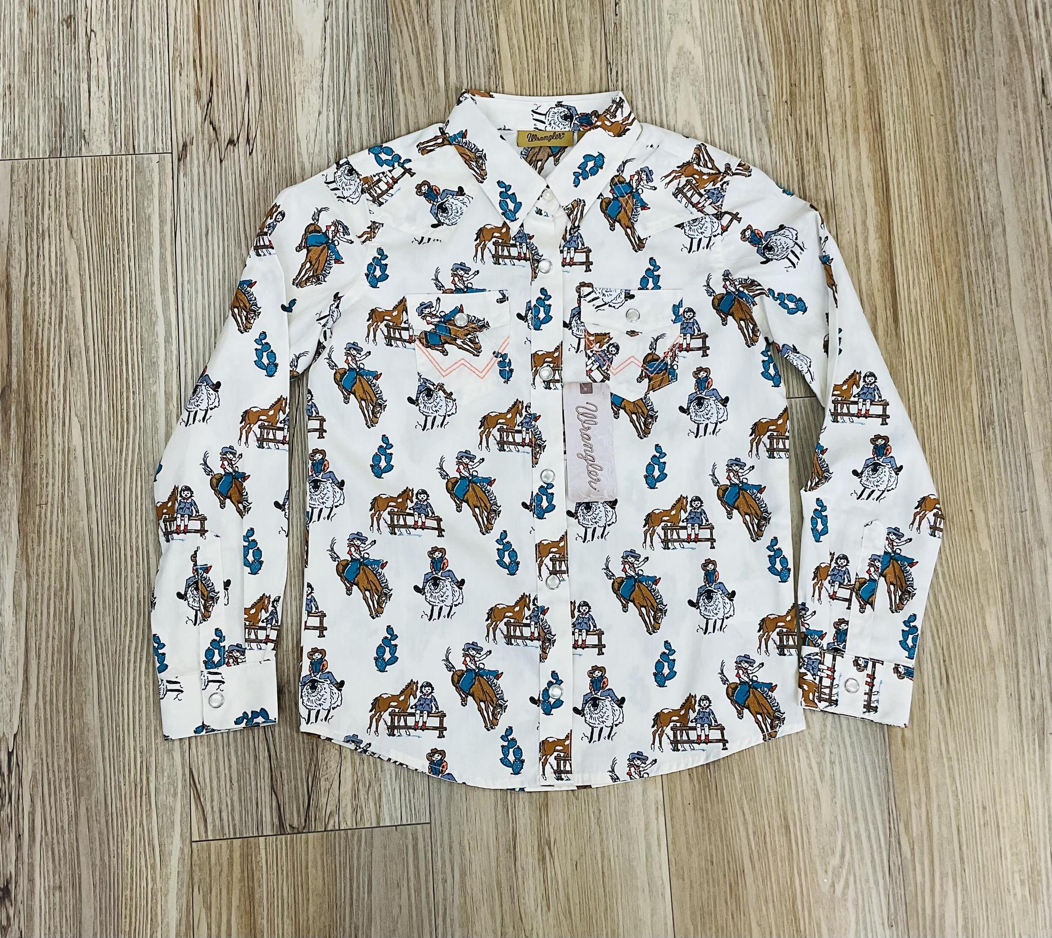 WRANGLER GIRLS LONG SLEEVE SHIRT