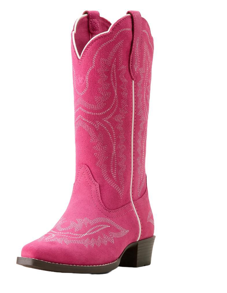 Ariat Youth Girl's Casanova Haute Pink Suede Western Boot |10053780