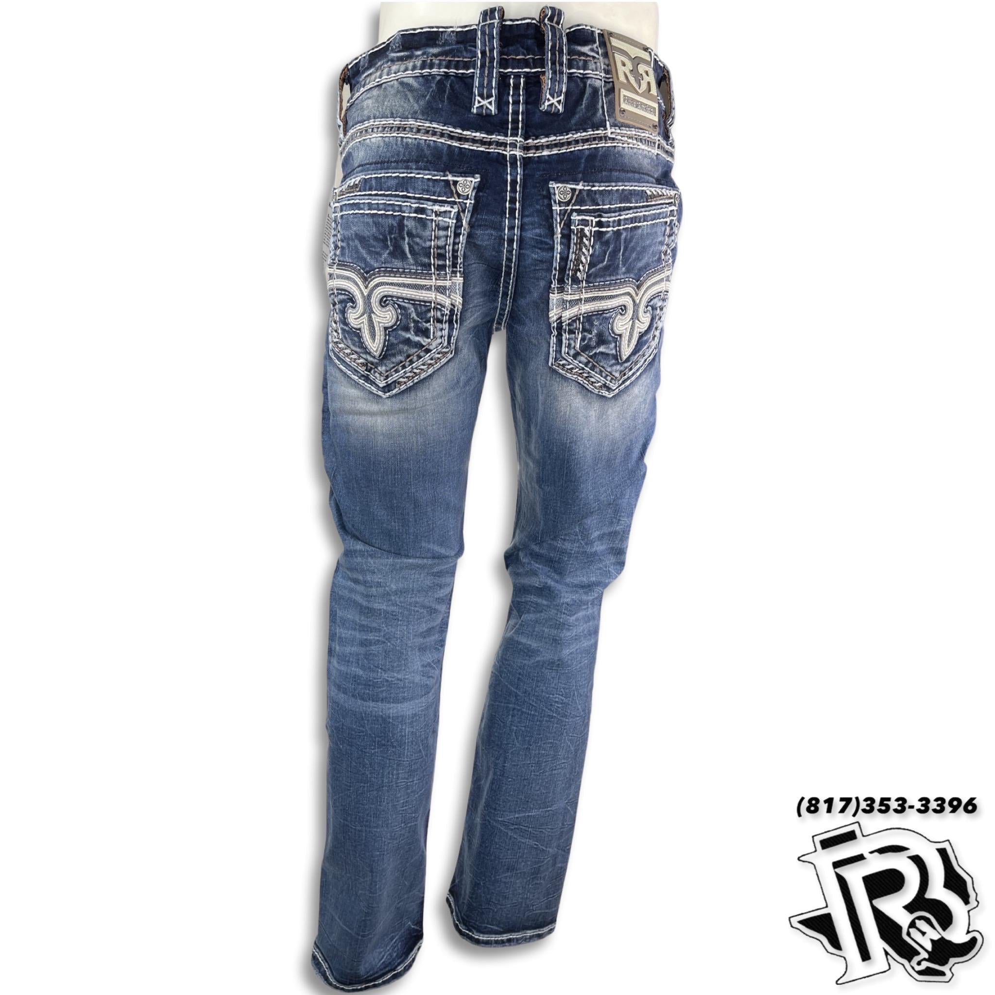 SLIM STRAIGHT | ROCK REVIVAL LIGHT BLUE JEANS ALLOY