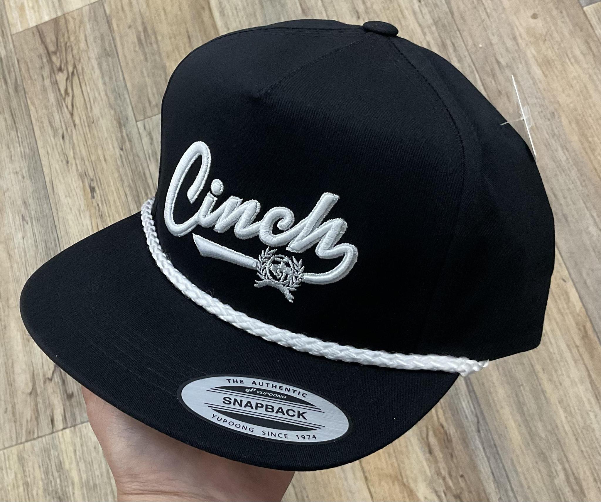 Cinch Black Embroidered Logo Rope Cap | MCC0600208