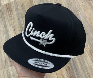 Cinch Black Embroidered Logo Rope Cap | MCC0600208