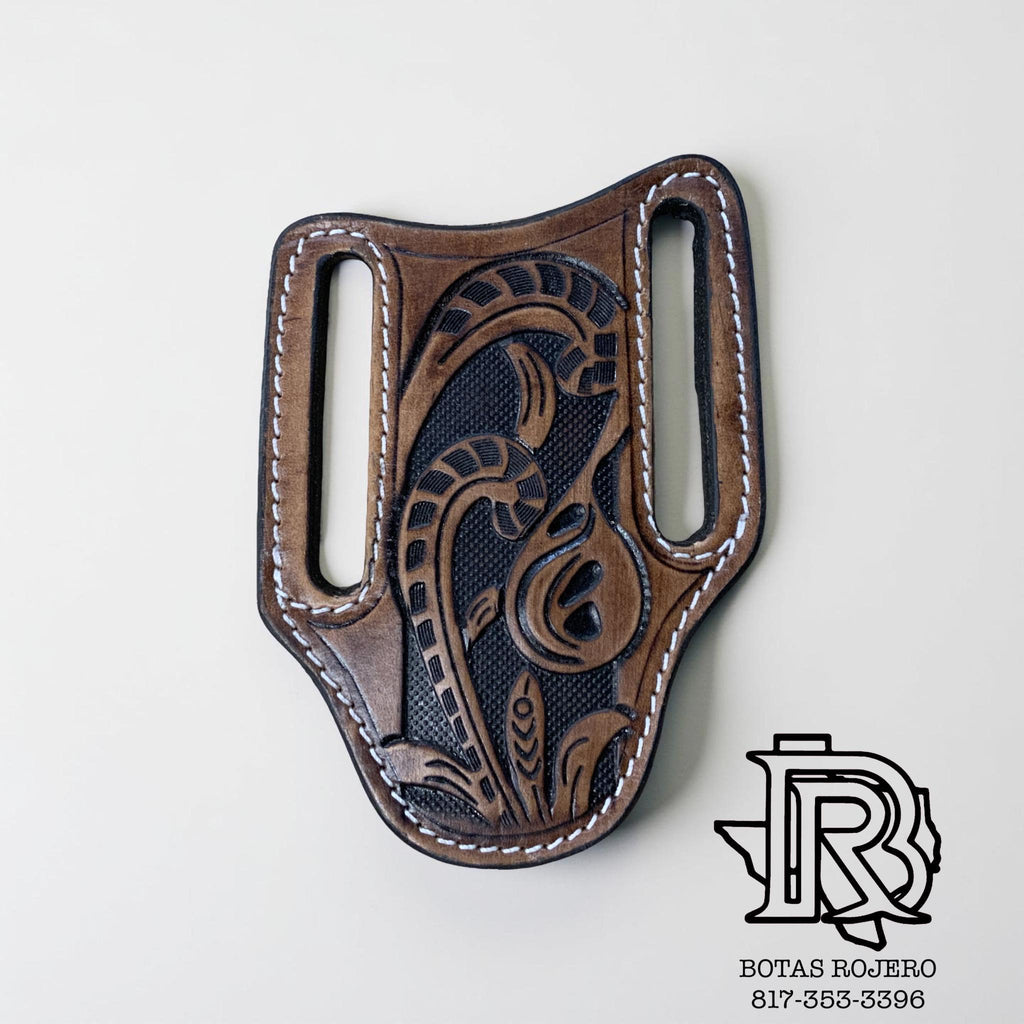 " TOMI " | IRON SPUR ™️ MEN KNIFE SHEATH TOOLED LEATHER