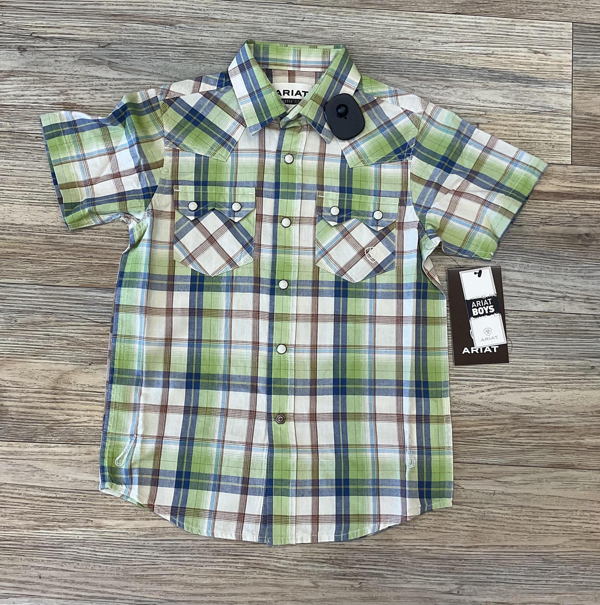 Boys  Ariat Hinston Retro short sleeve Sandshell shirt | 10051404