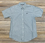 Cinch Mens Turquoise short sleeve Shirt |MTW1111487