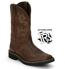 Load image into Gallery viewer, JUSTIN| MENS DRILLER 11&quot; DARK BROWN  WORK BOOT | SE4681