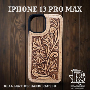 “ ANDERSON “ | IPHONE 13 PRO MAX TOOLED LEATHER CASE LIGHT BROWN