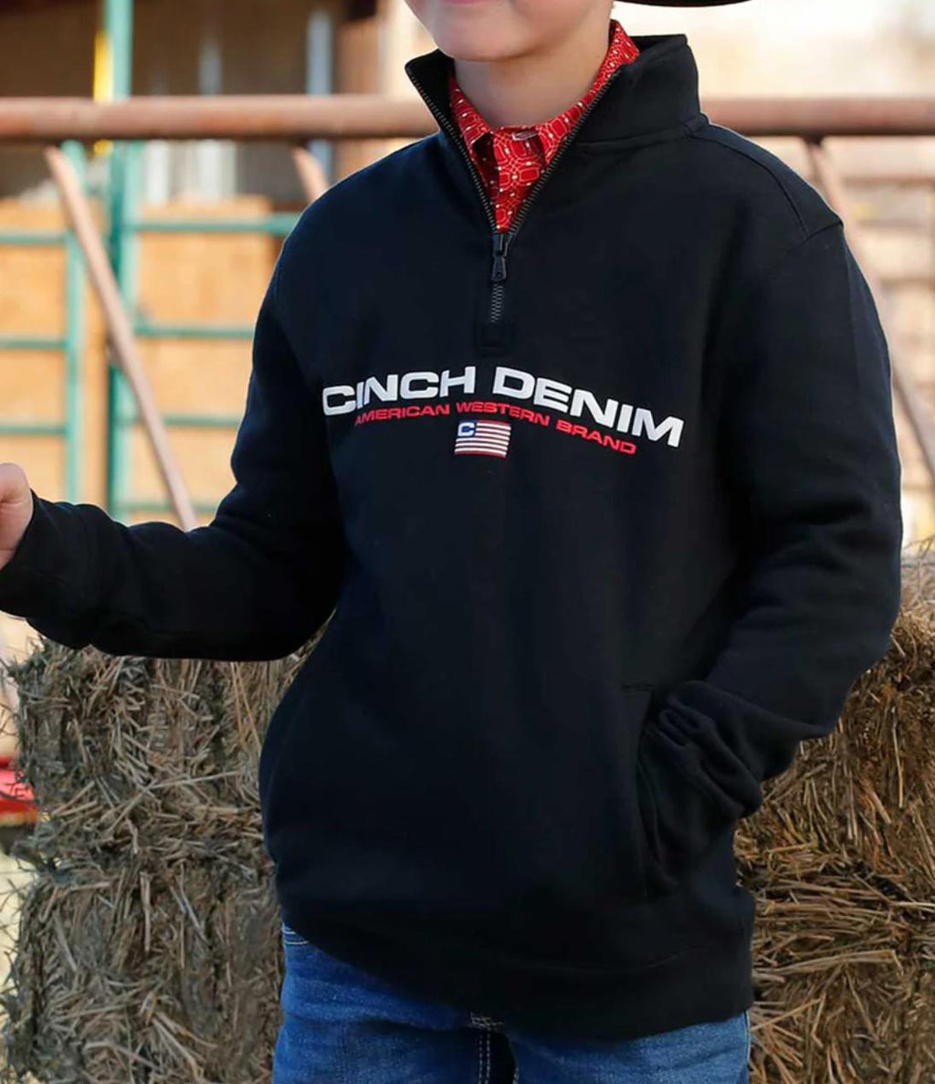 BOYS CINCH BLACK PULL OVER |MWK191001