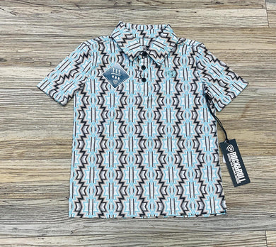Boys Rock & Roll RR printed Aztec Polo Taupe | BB51T03967