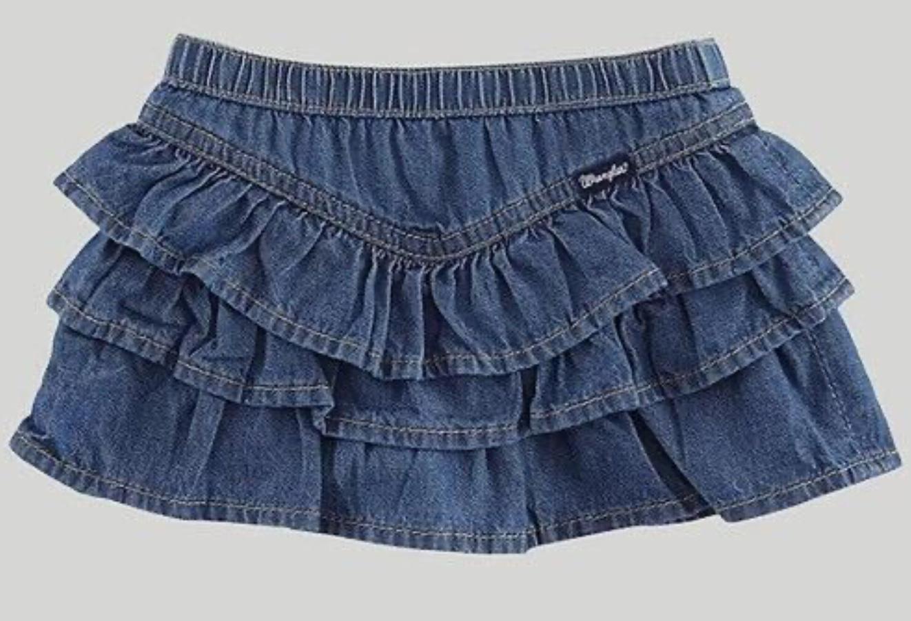 Wrangler Blue Denim Ruffle Infant/Toddler Skirt 112336747