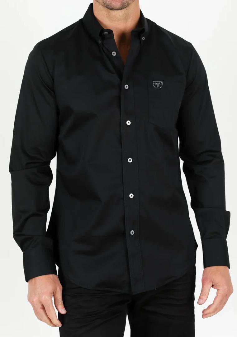 MEN’S BLACK PLATINI WESTERN SHIRT CTL9258