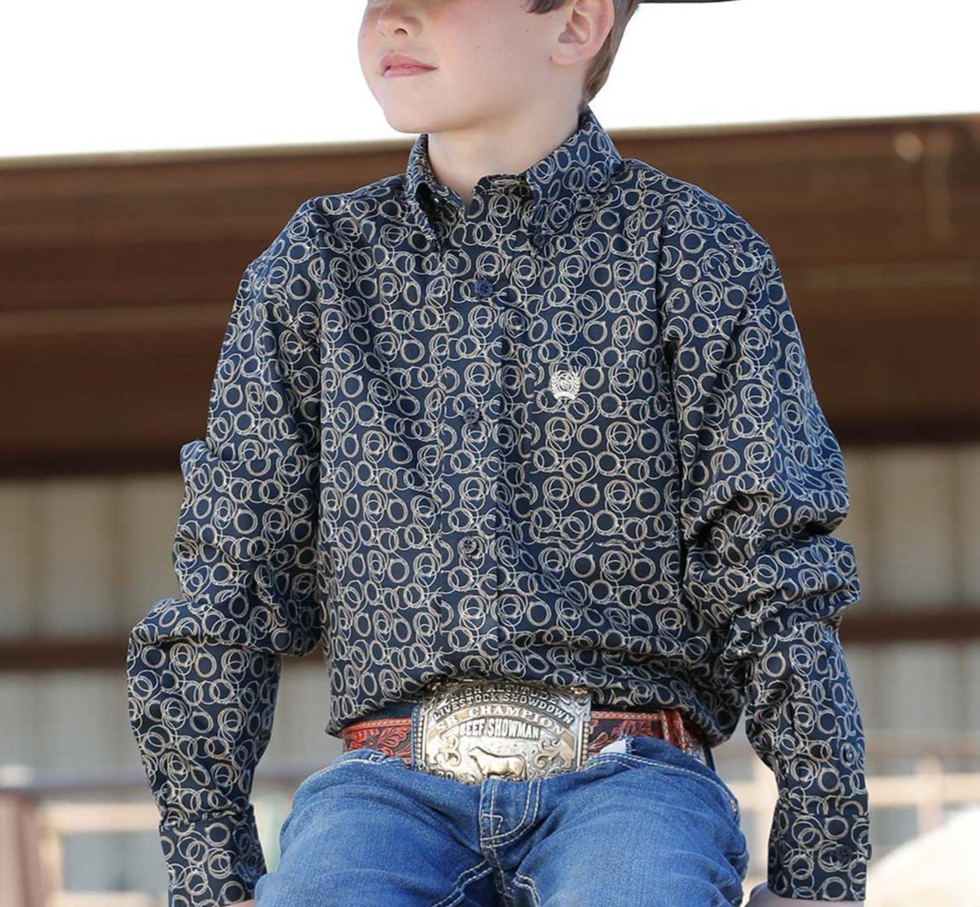 KIDS CINCH BUTTON UP SHIRT (MTW7060363)