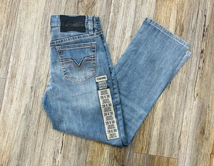 MEN’S ROCK & ROLL TWO TONE EMB TRADITIONAL REGULAR FIT LIGHT VINTAGE JEANS | BMHPD06233