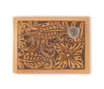 NATURAL RODEO WALLET FLORAL EMBOSSED LOGO BY ARIAT |A3559848