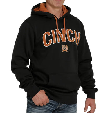 Cinch® Men's Black Logo Pullover Fleece Hoodie |MWK1206023