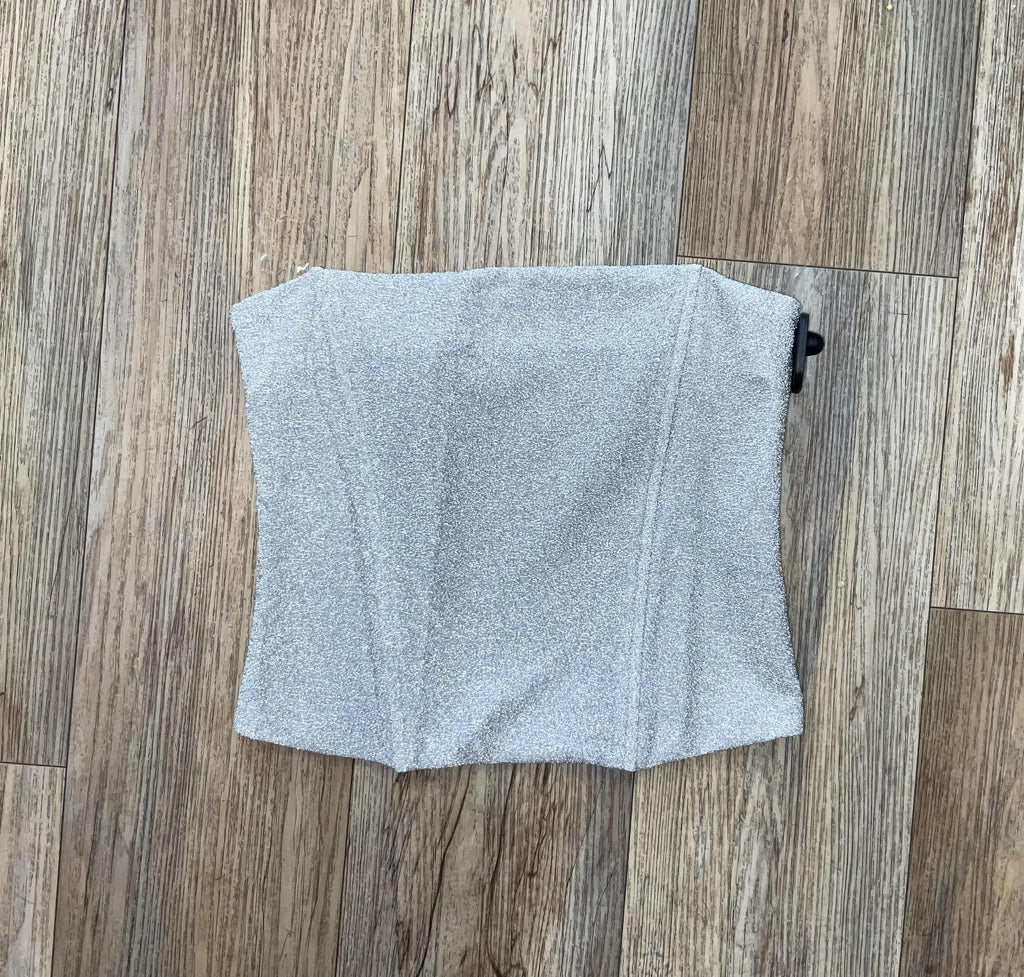 "ANA" SILVER CORSET TOP