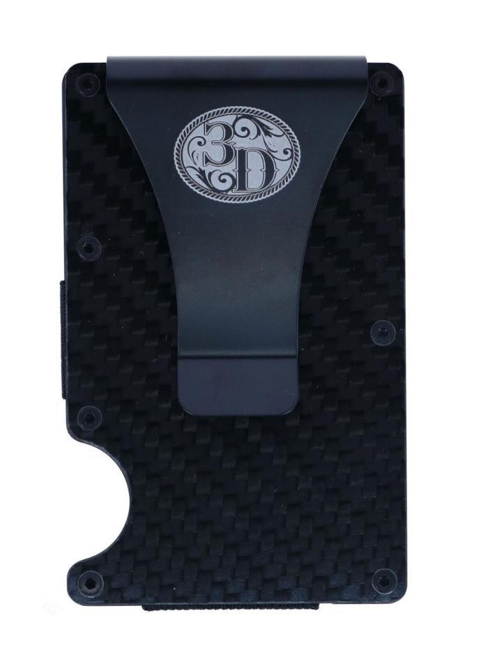 3D Wallets Men's Smart Utility Gun Metal Black Money Clip |D250002301
