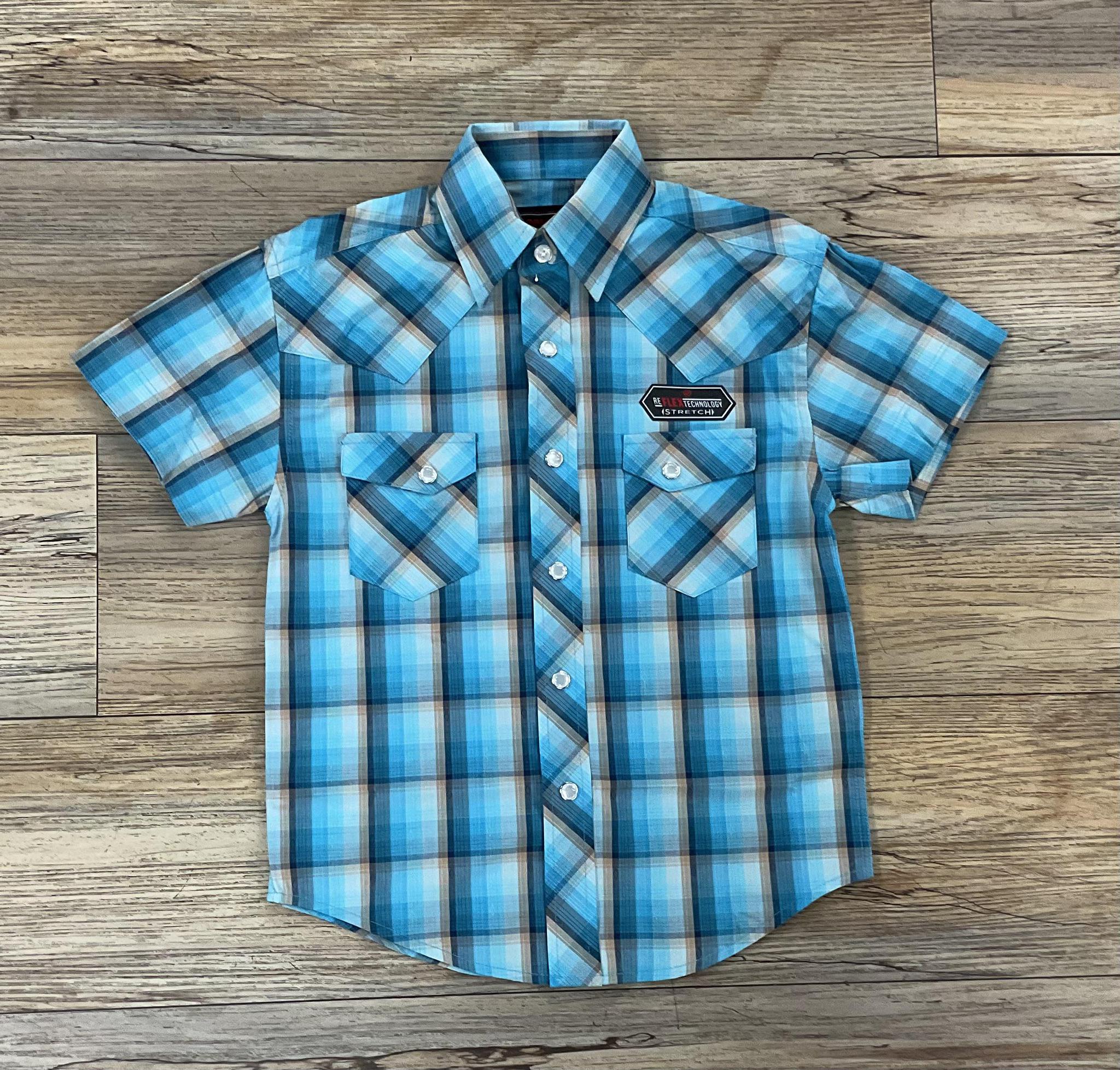 BOY’S ROCK & ROLL BRIGHT TURQUOISE SHORT SLEEVE SHIRT | BBN3S05852