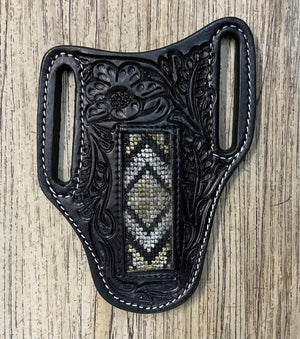 ‘’DAKOTA’’ | IRON SPUR WESTERN CO.  KNIFE SHEATH WESTERN TOOLED LEATHER
