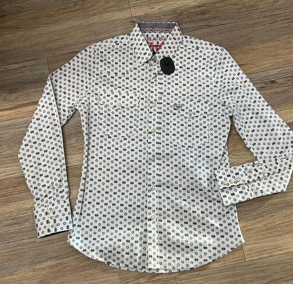 ‘’ALEX’’ MENS PLATINI WHITE SHIRT |AZL9090