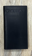 Load image into Gallery viewer, Ariat® Men&#39;s Embossed Logo Black Checkbook Rodeo Wallet  | A3548601