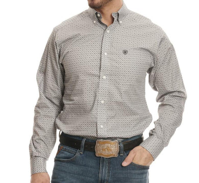 Ariat Men's Eileen Stone Grey with Geo Print fitted  Shirt| 10046553