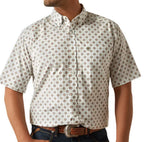 ARIAT MENS WF EVAN WHITE SHORT SLEEVE SHIRT | 10058742