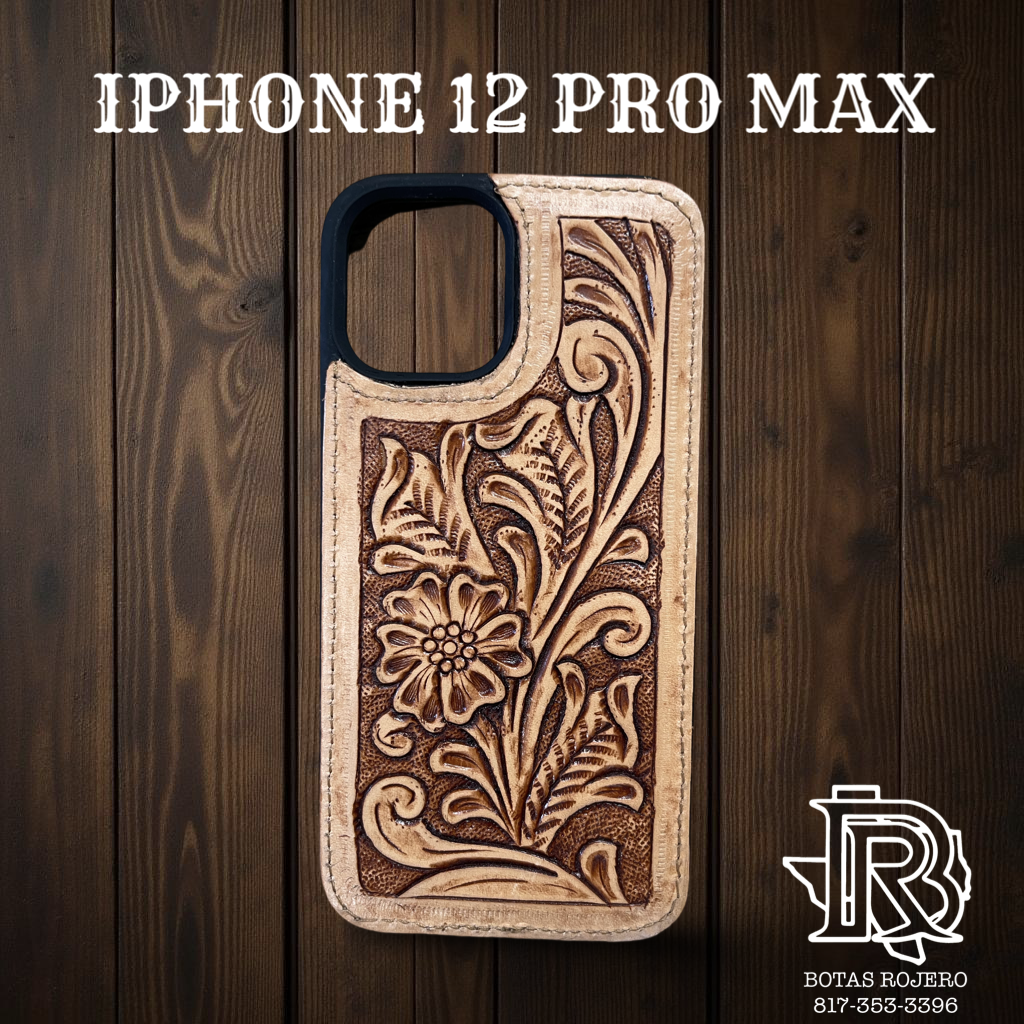 “ ANDERSON “ | IPHONE 12 PRO MAX TOOLED LEATHER CASE LIGHT BROWN