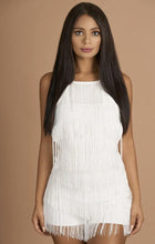 Load image into Gallery viewer, Lia White fringe romper
