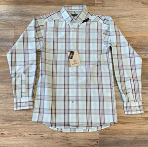 ARIAT MEN’S PRO CORBAN FITTED MINT LONG SLEEVE SHIRT| 10054808