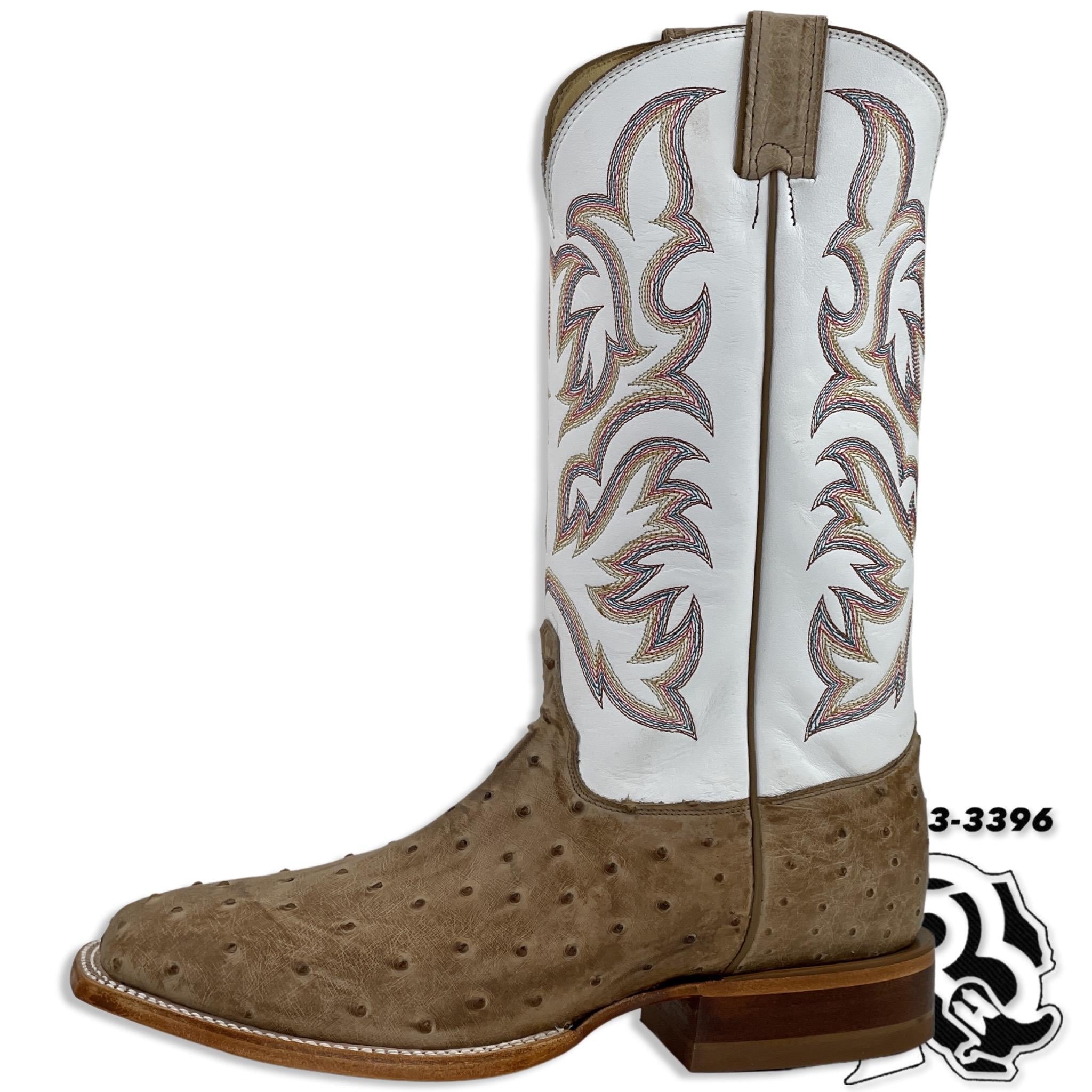 8572 | OSTRICH ORIGNAL | JUSTIN BOOTS | ANTIQUE TAN | SQUARE 