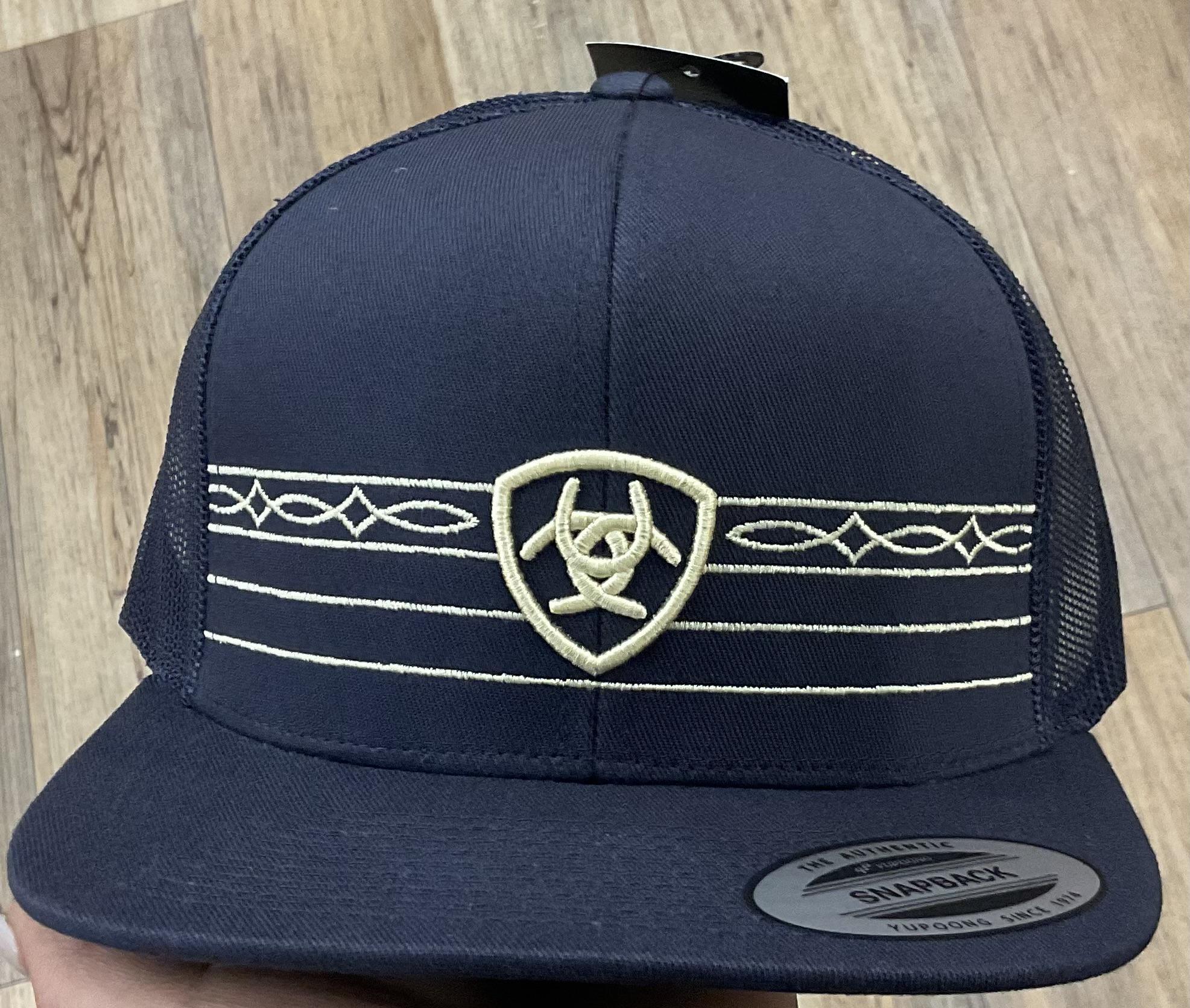 MENS ARIAT NAVY BLUE SNAPBACK CAP| A300092103