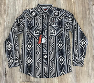 BOYS ROCK & ROLL BLACK LONG SLEEVE SHIRT | BBN2S02166