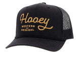 HOOEY MEN’S OG BLACK 5 PANEL TRUCKER CAP | 2160T-BK