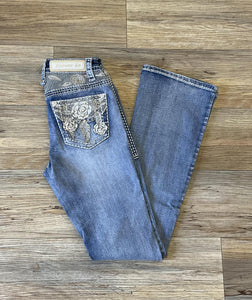 “ ISABELLE “ | Womens Western Jeans Stone rhinestone |A1066-PB