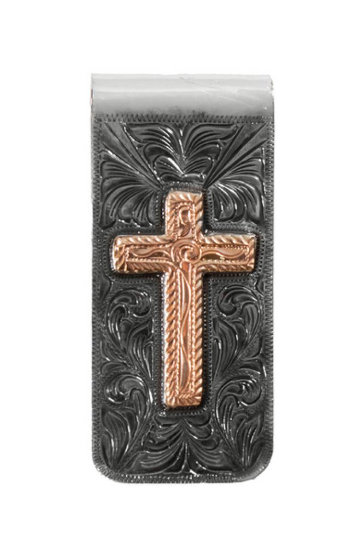 3-D BELT MONEY CLIP COPPER CROSS - ACCESSORIES WALLET - D250017097