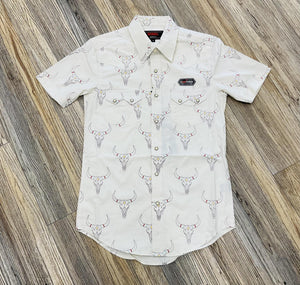MEN’S ROCK & ROLL MODERN FIT DALE LONGHORN NATURAL SNAP SHIRT | BMN3S05845